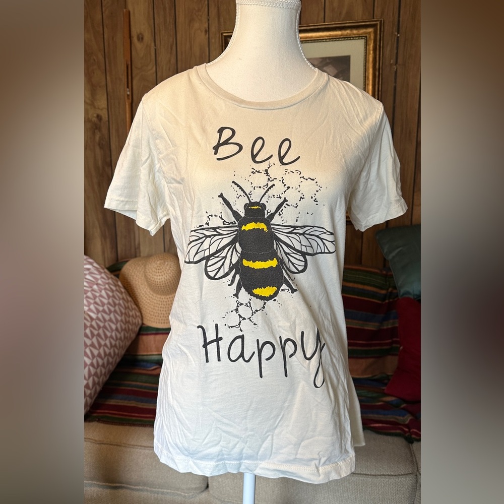 Bee Happy Graphic T-Shirt, XL
